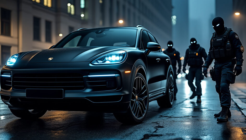 découvrez les détails captivants de l'interpellation d'une équipe hautement expérimentée, impliquée dans une enquête autour du porsche cayenne. plongez dans un récit intense mêlant cagoules et détecteurs gps, révélant les subtilités d'une opération policière complexe.