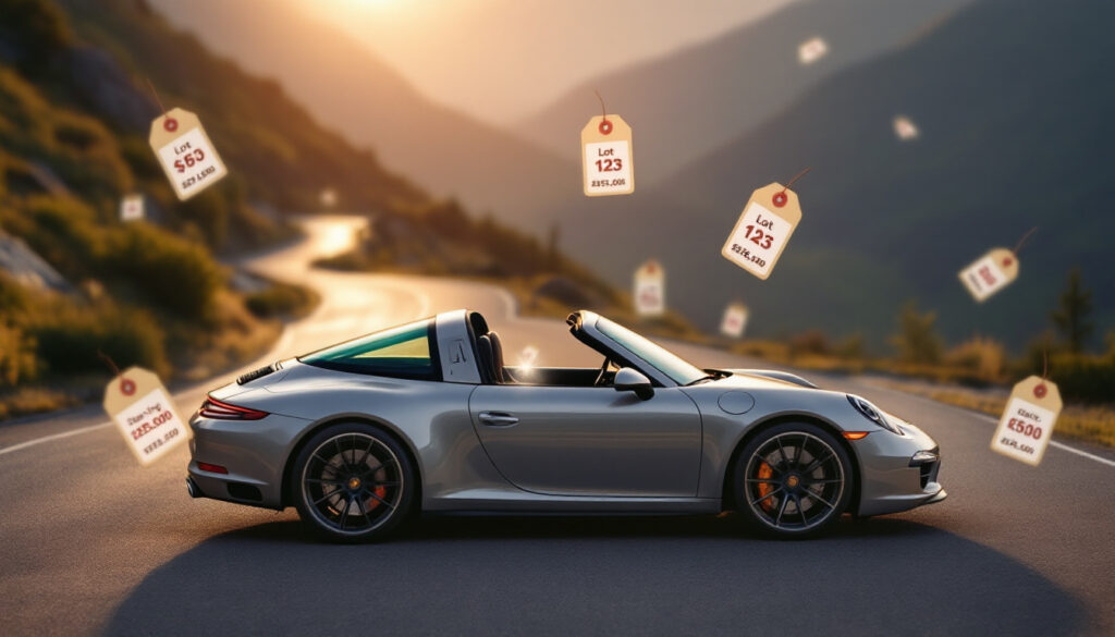 découvrez la superbe porsche 911 (991) targa 4s de 2015 : admirez ses photos saisissantes et obtenez toutes les informations sur son prix de vente aux enchères. plongez dans l'univers de cette voiture d'exception !