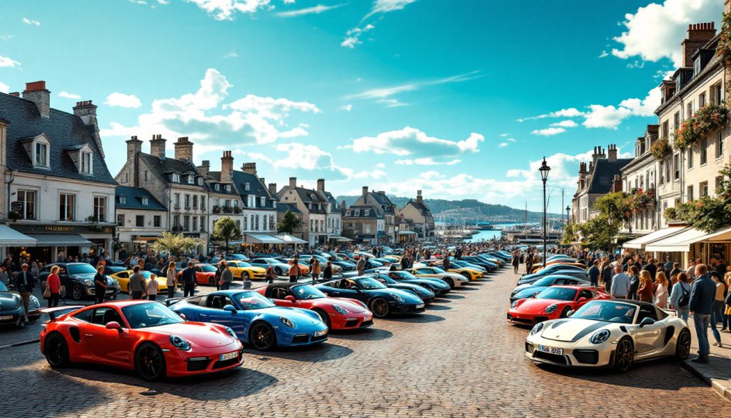 découvrez le porsh'color à honfleur, un événement exceptionnel qui a rassemblé 623 porsche en france. vivez une journée mémorable dédiée à la passion automobile, entouré de fans et d'amateurs de voitures de sport dans un cadre idyllique.