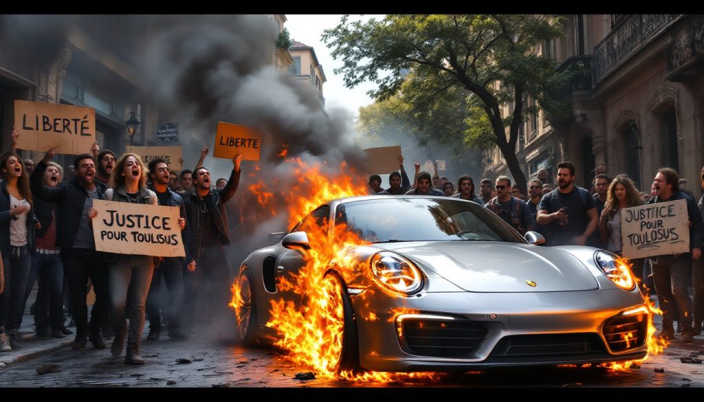 découvrez les détails d'une tentative d'incendie de porsche près de toulouse, où des individus se sont manifestés pour revendiquer cet acte. une affaire qui soulève des questions sur la sécurité et la criminalité dans la région.