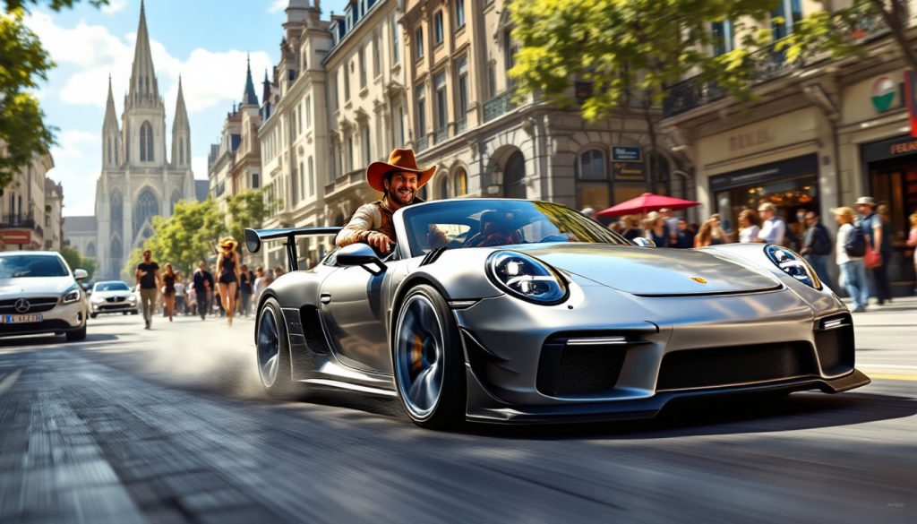 un passionné de rodéo fait sensation dans le cœur de reims en manœuvrant une porsche, mais son imprudence lui coûte cher : son véhicule est saisi. découvrez cette histoire mêlant adrénaline et conséquences juridiques.