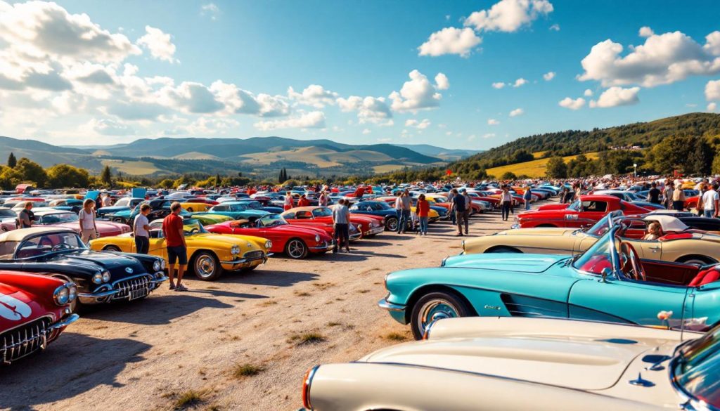 découvrez le plateau d'hauteville à la praille, un véritable paradis pour les passionnés d'automobiles avec plus de cent voitures de collection, incluant des modèles emblématiques tels que corvette, porsche et alpine.