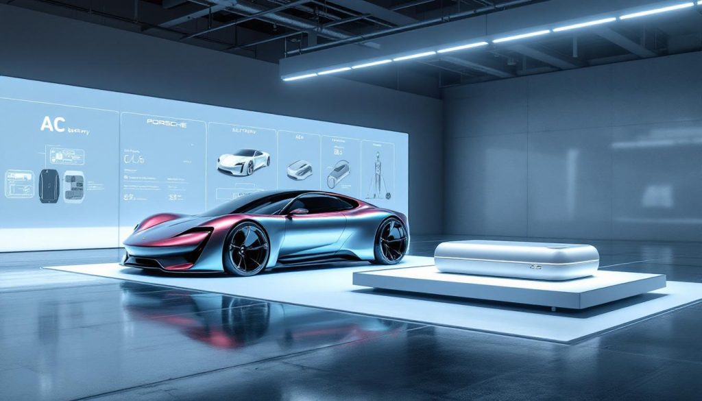 découvrez la nouvelle batterie ac innovante présentée par porsche, conçue pour optimiser les performances et l’autonomie des voitures électriques. profitez d’une recharge plus rapide et d’une technologie de pointe pour une expérience de conduite inégalée.