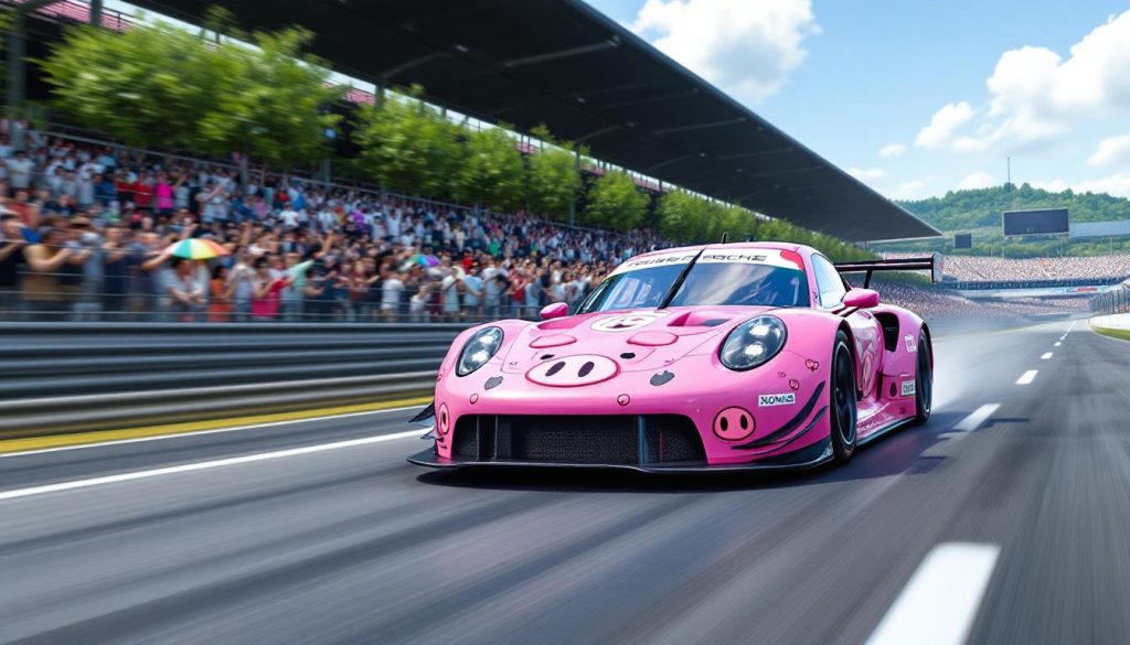 découvrez l’hommage vibrant de phantom global racing avec la livrée « pink pig » de porsche lors des 1000 km de suzuka : une touche d’audace et d’histoire sur le circuit japonais.