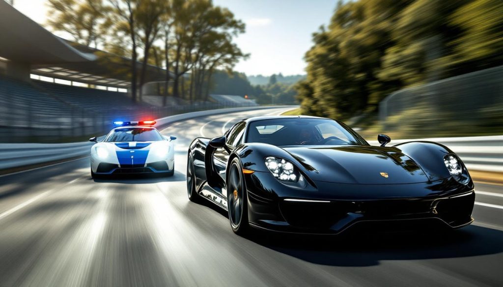 une porsche a été flashée à 152 km/h sur le circuit mythique de gueux, près de reims. découvrez les détails de cette interception insolite sur ce site chargé d’histoire automobile.