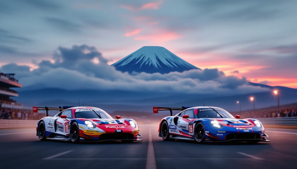 découvrez la composition officielle des équipes porsche pour les 6 heures de fuji. la marque allemande dévoile les duos de pilotes engagés et la liste complète des équipages participants à cette prestigieuse course d'endurance.