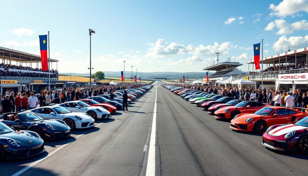 ce week-end, vivez la passion automobile au circuit du pas-de-calais avec une exposition exceptionnelle de plus de 100 porsche. un rendez-vous immanquable pour les amateurs de belles voitures !