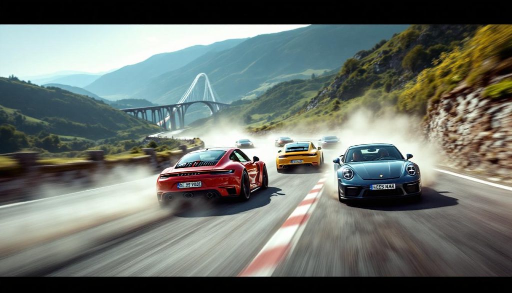 découvrez la passionnante course à millau où les porsche dominent les routes, suivies de près par la subaru de herran. ambiance sportive garantie pour les amateurs de sensations fortes et d’automobiles d’exception !
