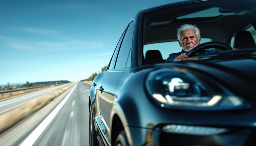 un octogénaire de 84 ans a été surpris en train de conduire un porsche macan à une vitesse de 235 km/h, suscitant étonnement et réactions.