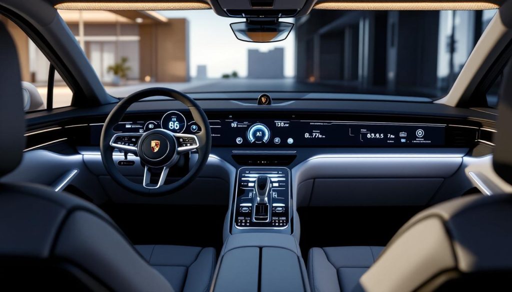 découvrez le futur cayenne électrique de porsche, avec un cockpit numérique innovant intégrant l'intelligence artificielle pour une expérience de conduite révolutionnaire.
