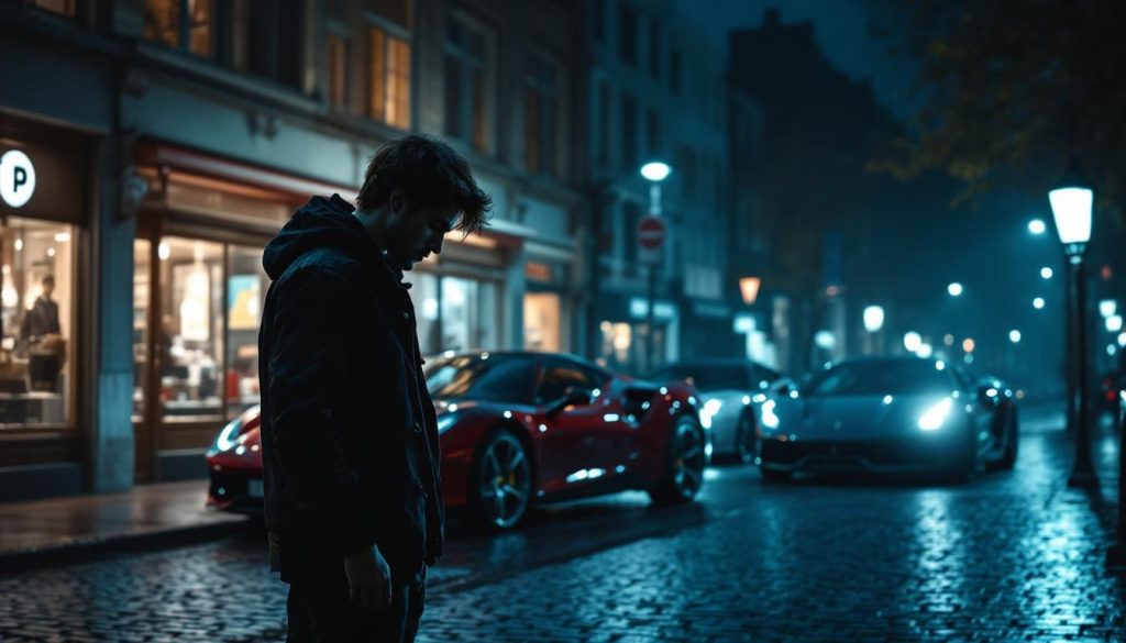 un homme vole une porsche et une ferrari, puis cambriolage un magasin à courtrai. il exprime ses regrets après les faits.