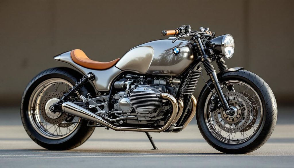 découvrez la bmw r12 ninet revisitée par rough crafts, une moto unique alliant la puissance de bmw et l'élégance iconique de la porsche 911 pour une expérience de conduite exclusive et stylée.