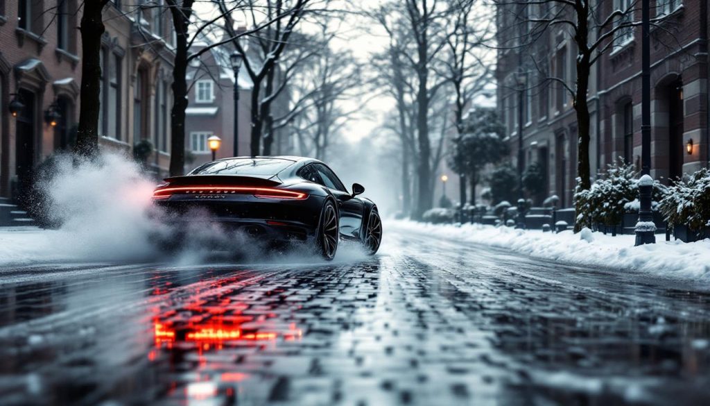 découvrez comment une porsche a été victime des dangers du verglas à thuin, une situation qui souligne l'importance de prudence en hiver.