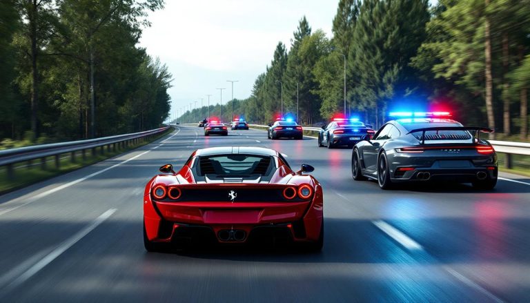 deux conducteurs pris en excès de vitesse à près de 200 km/h sur l’a16 ont vu leurs ferrari et porsche confisquées lors d'une intervention policière spectaculaire.