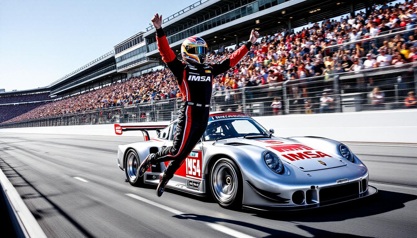 julien andlauer enchaîne les succès en endurance imsa avec une victoire éclatante aux 12 heures de sebring, confirmant sa domination après son triomphe à daytona. porsche s'impose comme la marque leader.