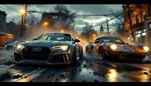 des malfaiteurs ont dérobé plusieurs véhicules de luxe, dont une audi rs6 et une porsche, avant de prendre la fuite. découvrez les détails de ce braquage spectaculaire impliquant des voitures en piteux état.