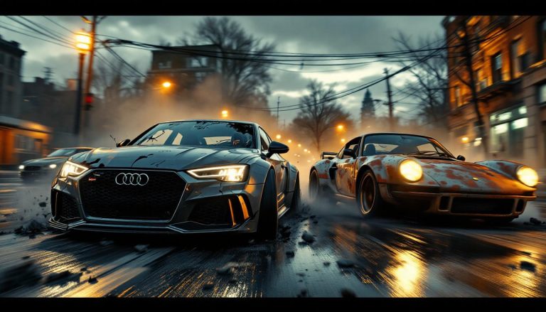 des malfaiteurs ont dérobé plusieurs véhicules de luxe, dont une audi rs6 et une porsche, avant de prendre la fuite. découvrez les détails de ce braquage spectaculaire impliquant des voitures en piteux état.