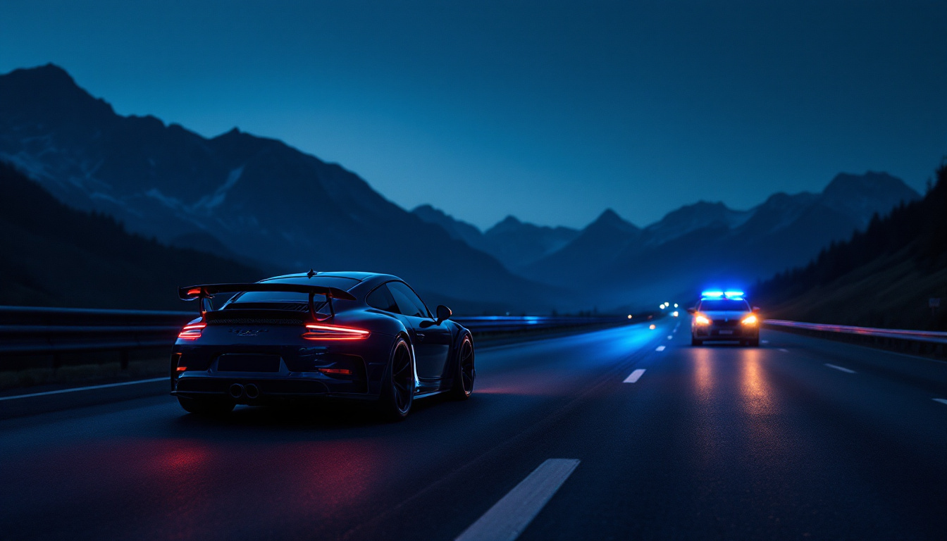 en haute-savoie, une porsche 911 gt3 a été flashée à 312 km/h sur l’a40, une vitesse spectaculaire qui attire l’attention sur les contrôles routiers.