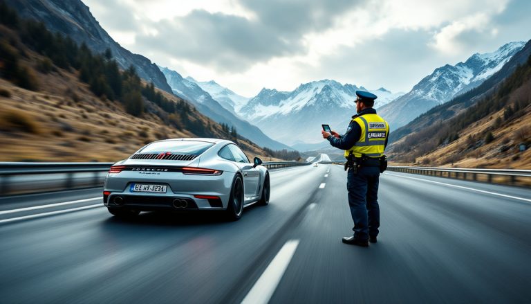 en haute-savoie, une porsche a été contrôlée à 312 km/h sur l’autoroute, un excès de vitesse inédit sur un tronçon limité à 130 km/h.
