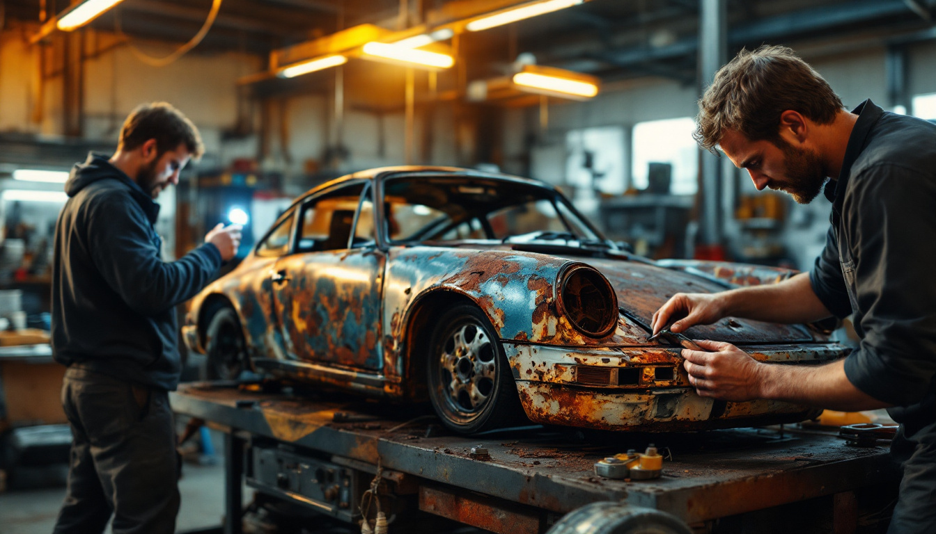 dans car sos – saison 2, les experts s’attaquent à une porsche pleine d’énigmes et tentent de lui redonner vie.