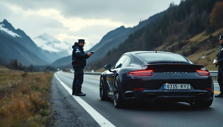 en haute-savoie, un automobiliste suisse au volant d’une porsche 911 a été contrôlé à 312 km/h. découvrez les détails de cette infraction spectaculaire.